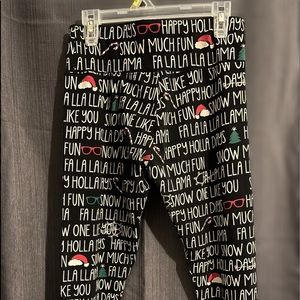 GIRLS-“JUSTICE” CHRISTMAS LEGGINGS-Size 14/16  LIKE NEW-Only Worn A Couple Times